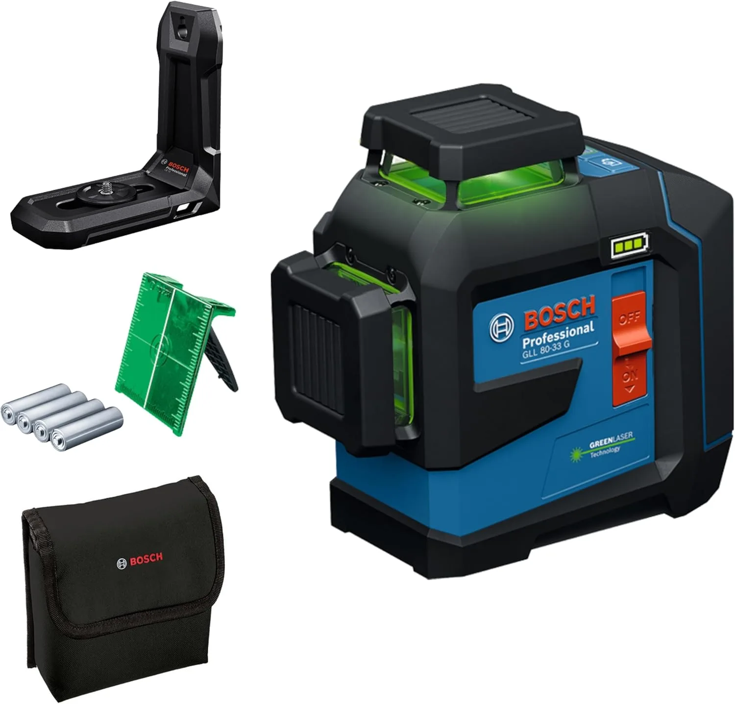 Bosch GLL 80-33 G Professional 3 × 360° Green Line Laser